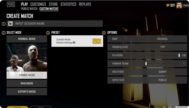 PUBG Modes - Custom Mode