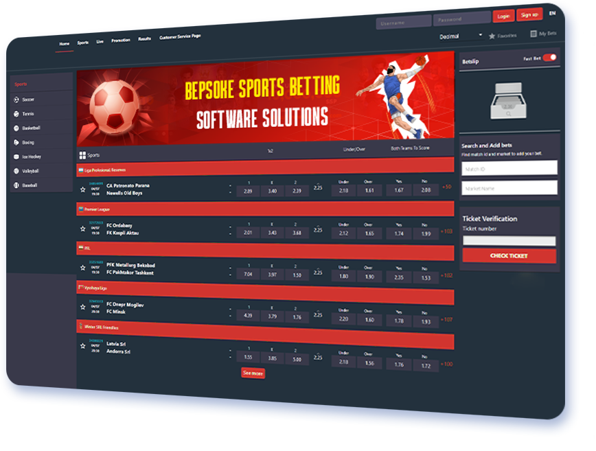 Bepsoke Sports Betting Software Solutions