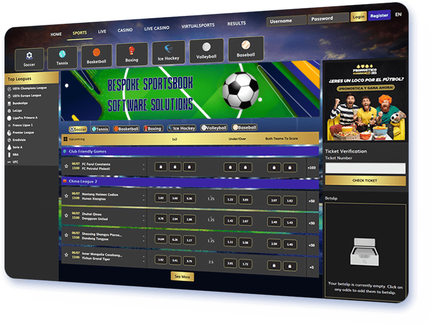 Bespoke Sportsbook Software Solutions