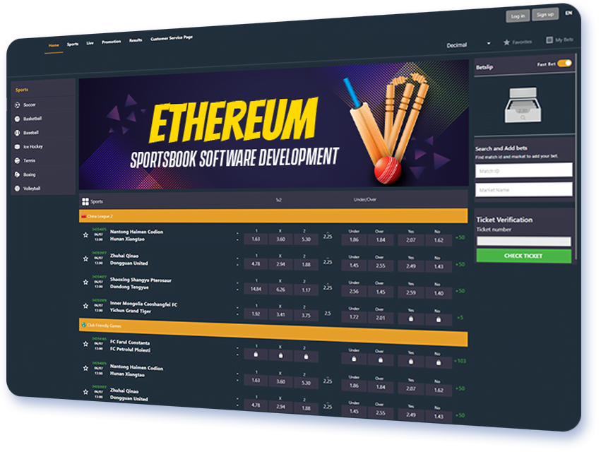 Ethereum Sportsbook Software Development