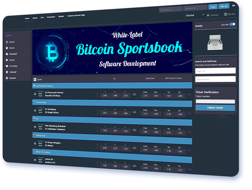 White Label Bitcoin Sportsbook Software