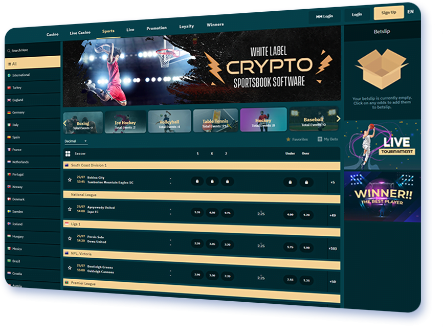 White Label Crypto Sportsbook Software