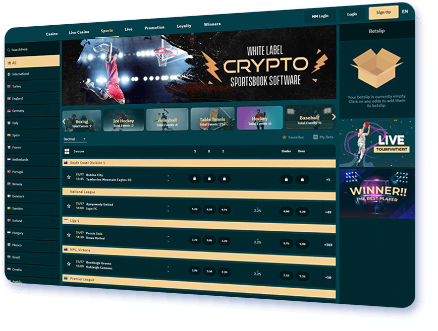 White Label Crypto Sportsbook Software