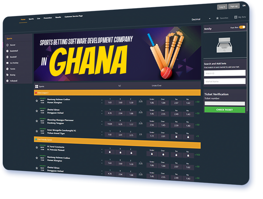 sports betting software development company in Ghana