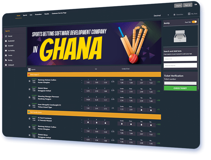 sports betting software development company in Ghana