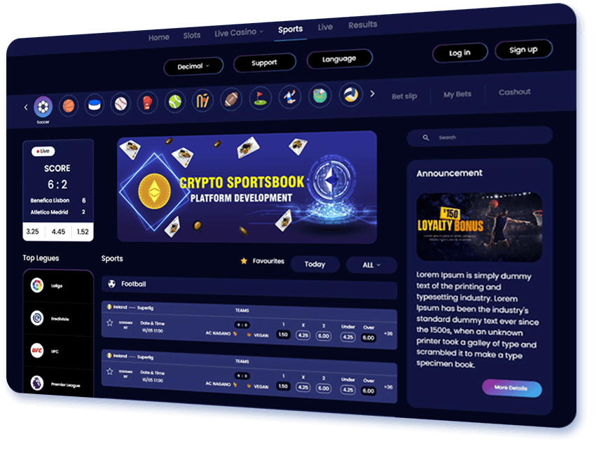 Crypto Sportsbook Platform Development