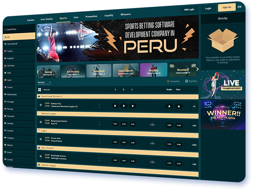 Sports Betting Software Development Company in Peru