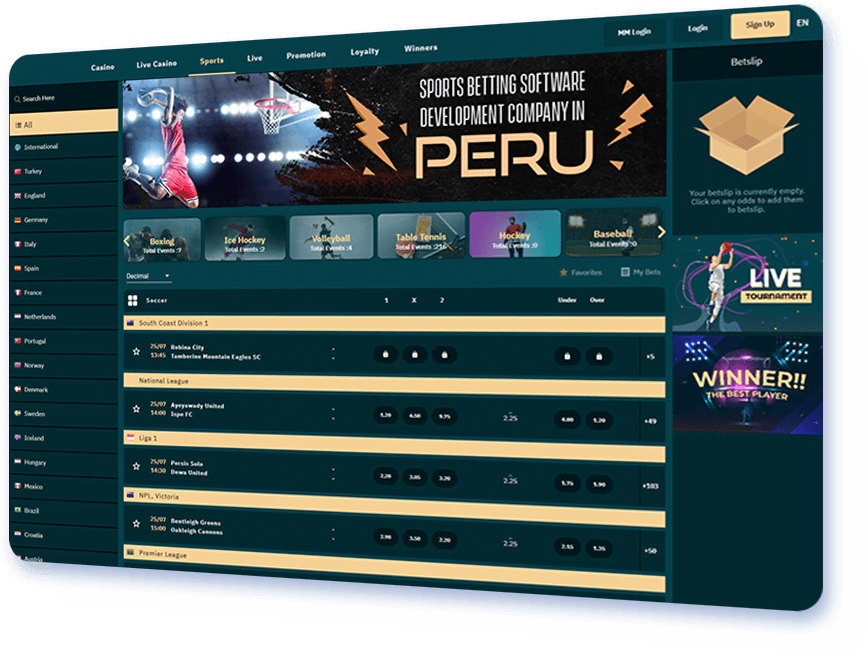 Sports Betting Software Development Company in Peru