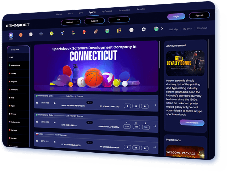 Sportsbook Software Development Company in Connecticut