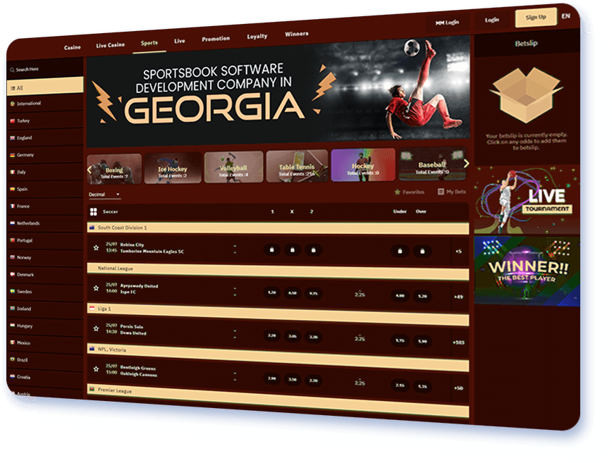 Sportsbook Software Development Company in Georgia