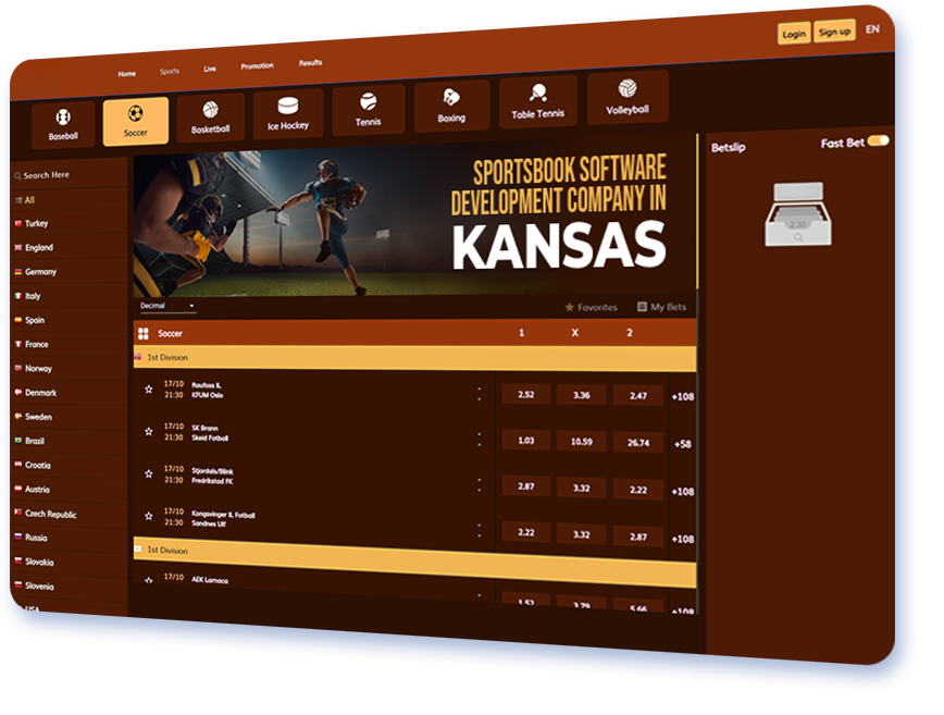 Sportsbook Software Development Company in Kansas