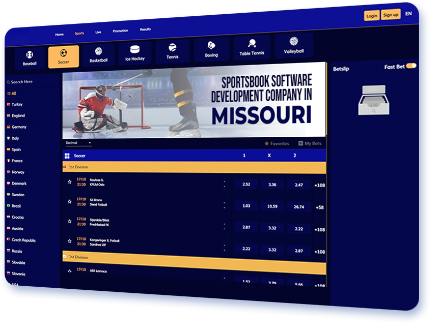 Sportsbook Software Development Company in Missouri