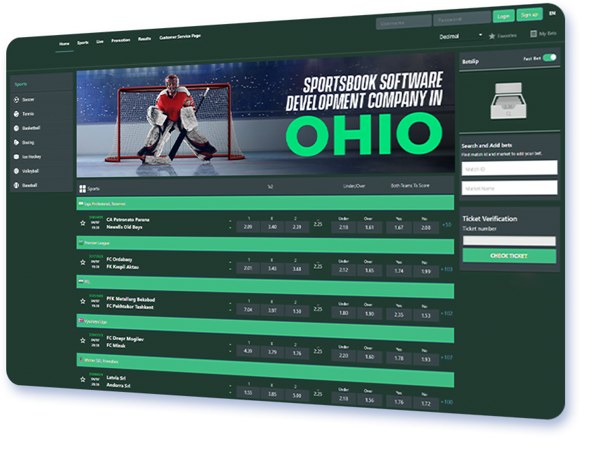 Sportsbook Software Development Company in Ohio