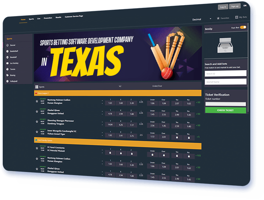 Sportsbook Software Development Company in Texas