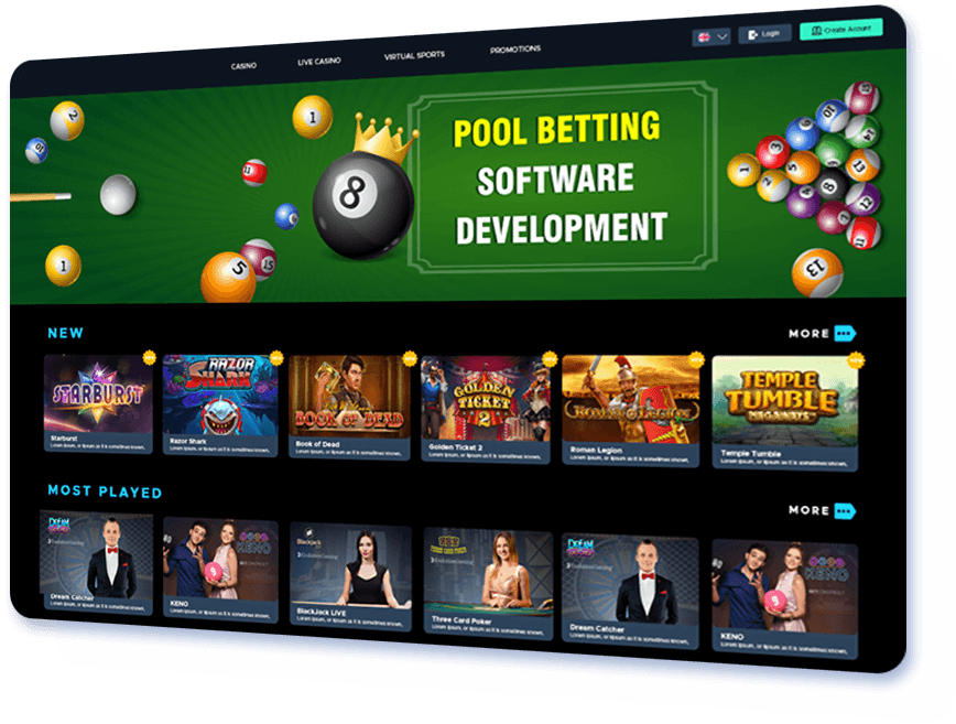 Pool Sports Betting Software