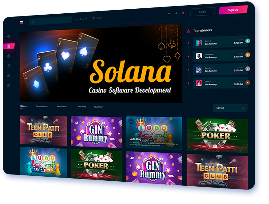 Solana casino software