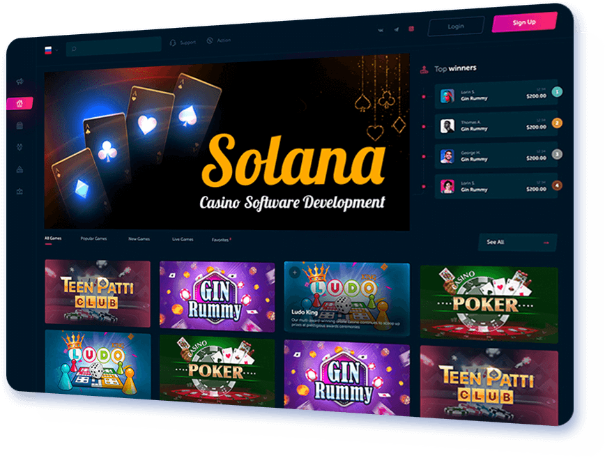 Solana casino software