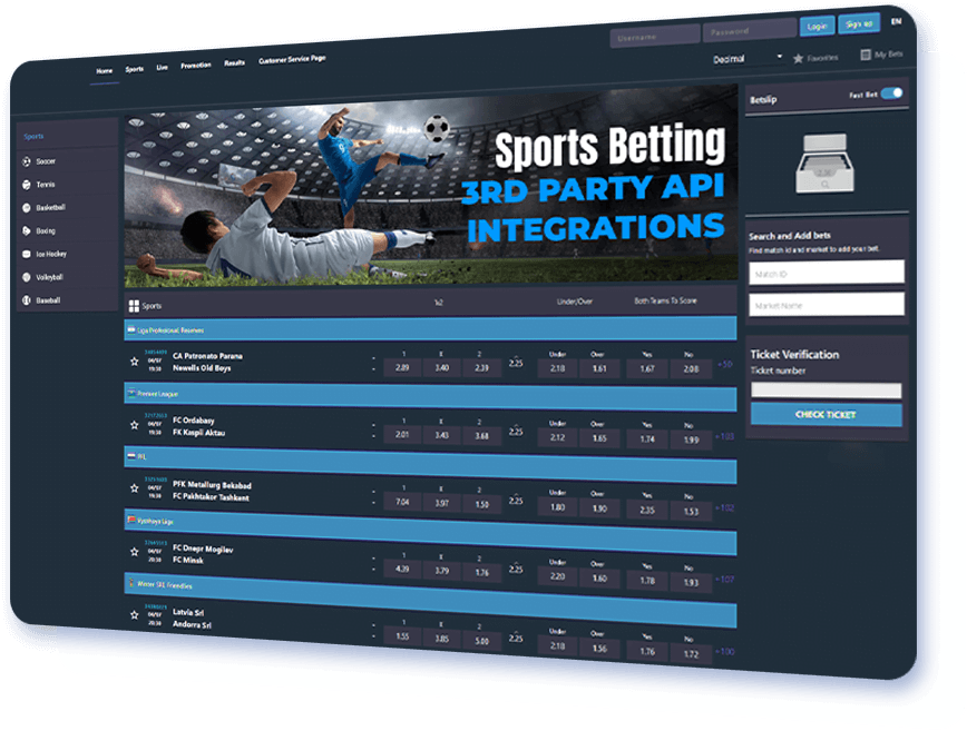 Sports Betting 3rd Party API Integrations