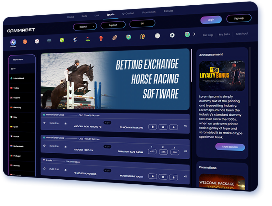 Betting Exchange Horse Racing Software