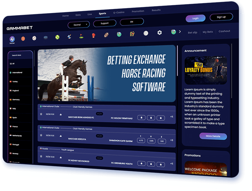 Betting Exchange Horse Racing Software