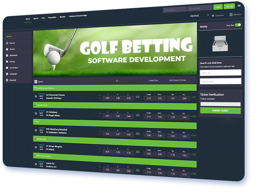 Golf betting software development