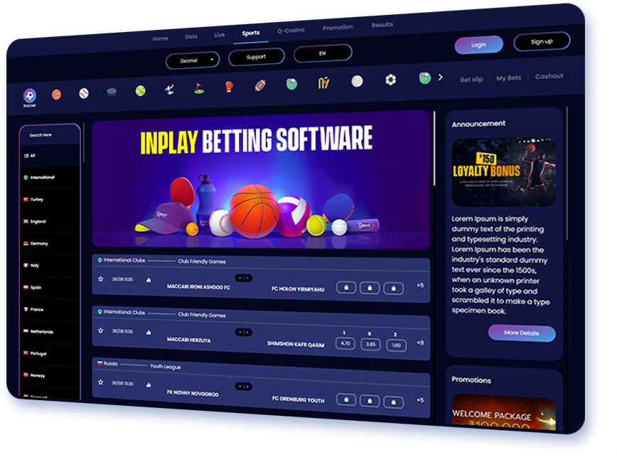 In-Play Betting Software