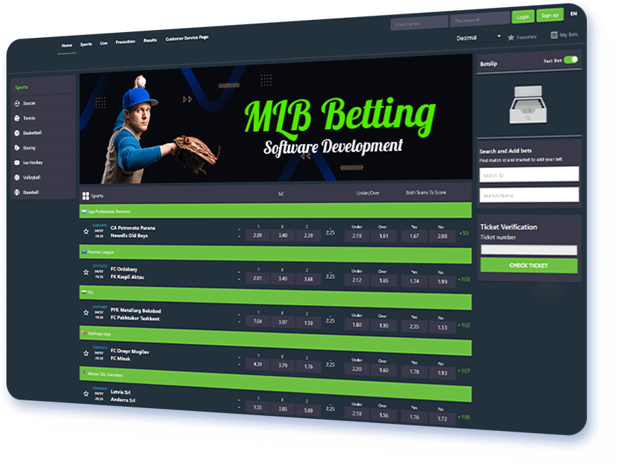 MLB Betting Software