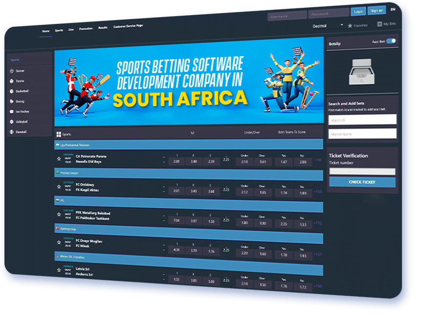 Sports Betting Software Development Company in South Africa