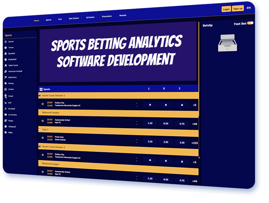Sports betting analytics software development