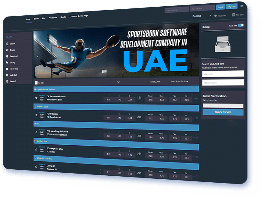 Sportsbook Software Development Company In UAE