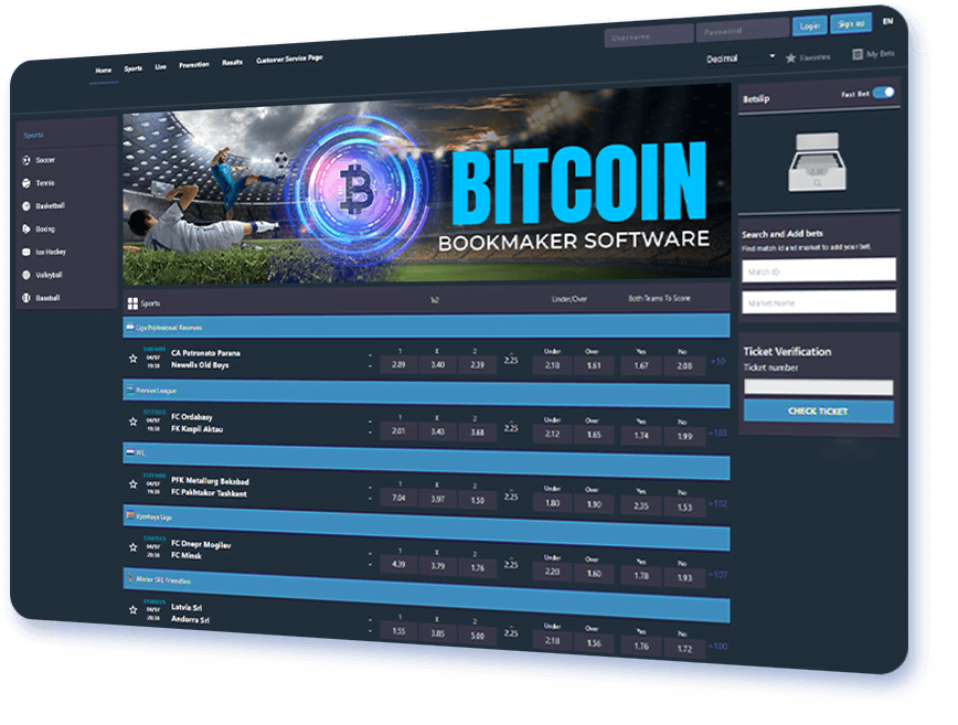 Bitcoin Bookmaker Software