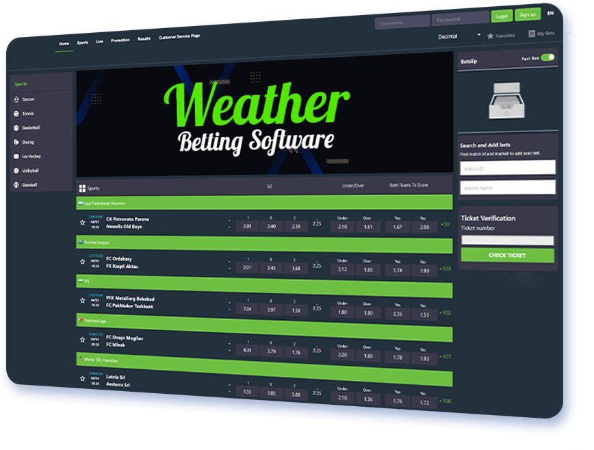 Weather Betting Software
