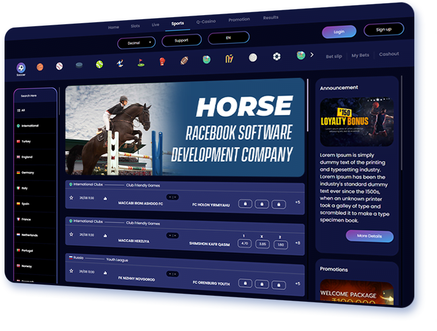 Horse Racebook Software