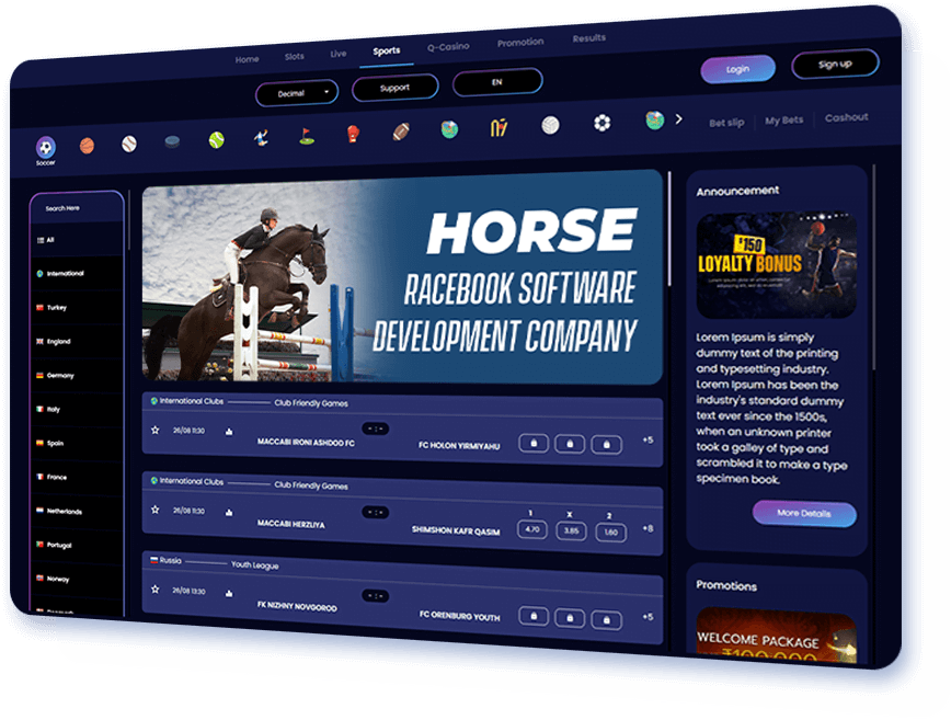 Horse Racebook Software