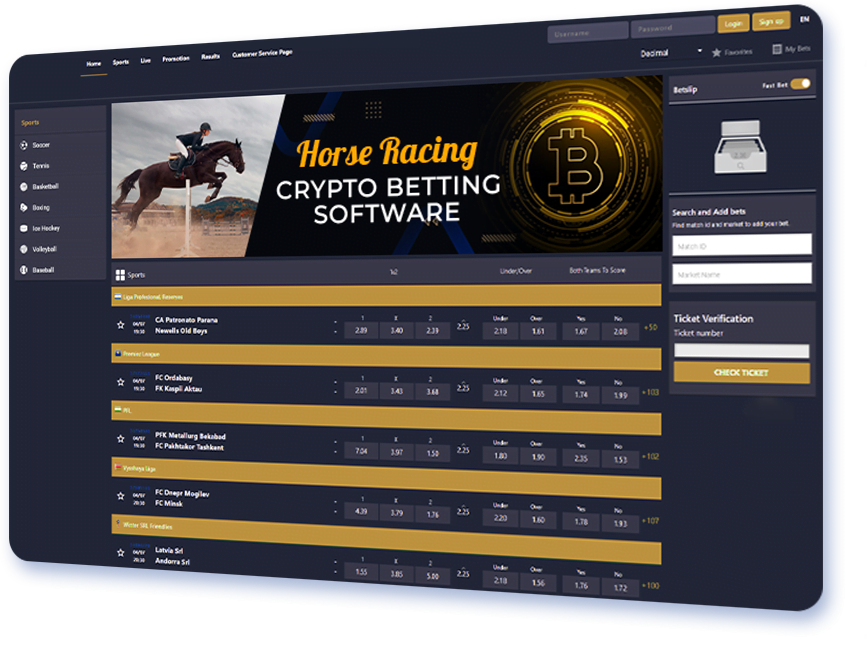Horse Racing Crypto Betting Software