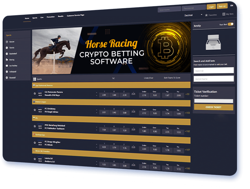 Horse Racing Crypto Betting Software