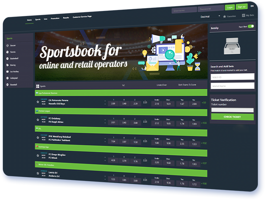 sportsbook for online and retail operators