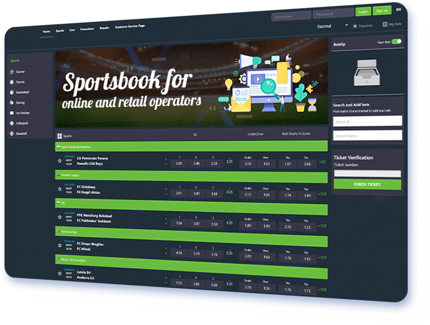 sportsbook for online and retail operators