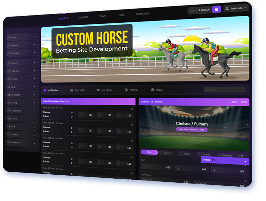 Custom Horse Betting Site Development