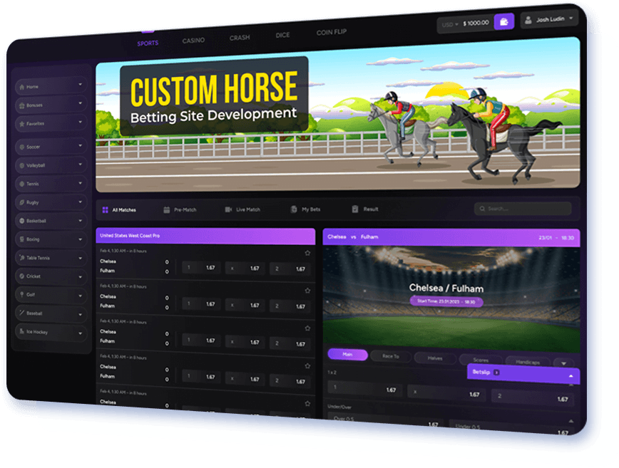 Custom Horse Betting Site Development