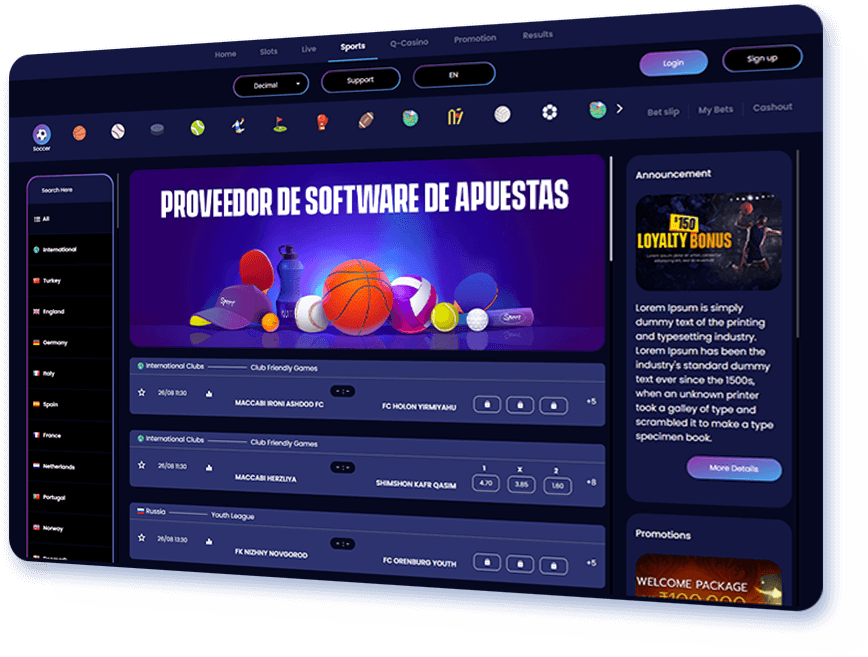 Proveedor de software de apuestas