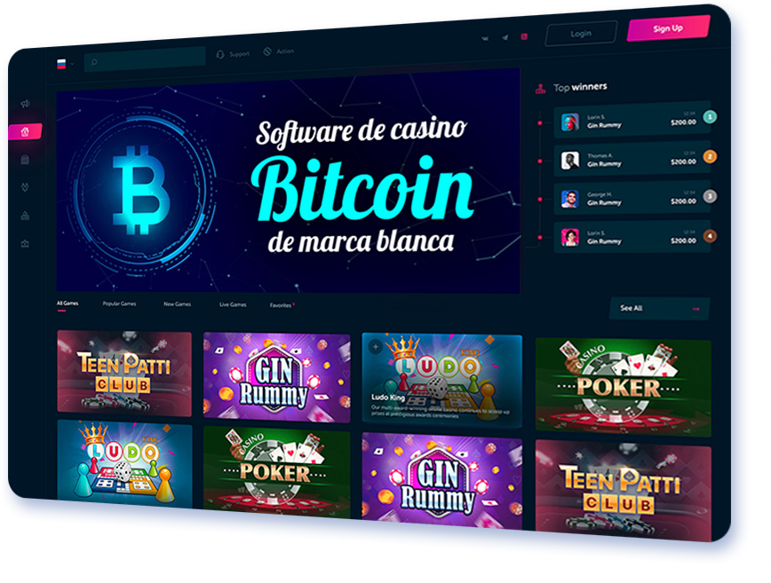 Software de casino Bitcoin de marca blanca