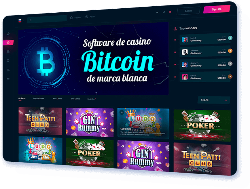 Software de casino Bitcoin de marca blanca