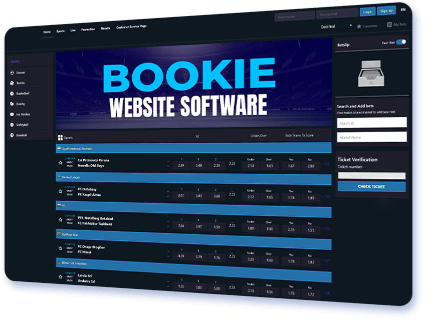 Bookie Website Software