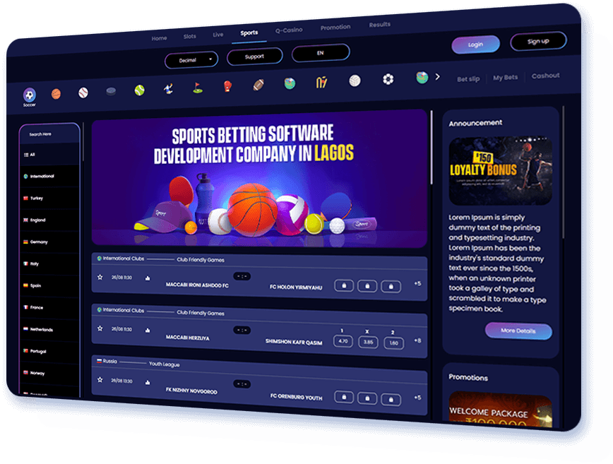 Sportsbook Software Development Company in Lagos