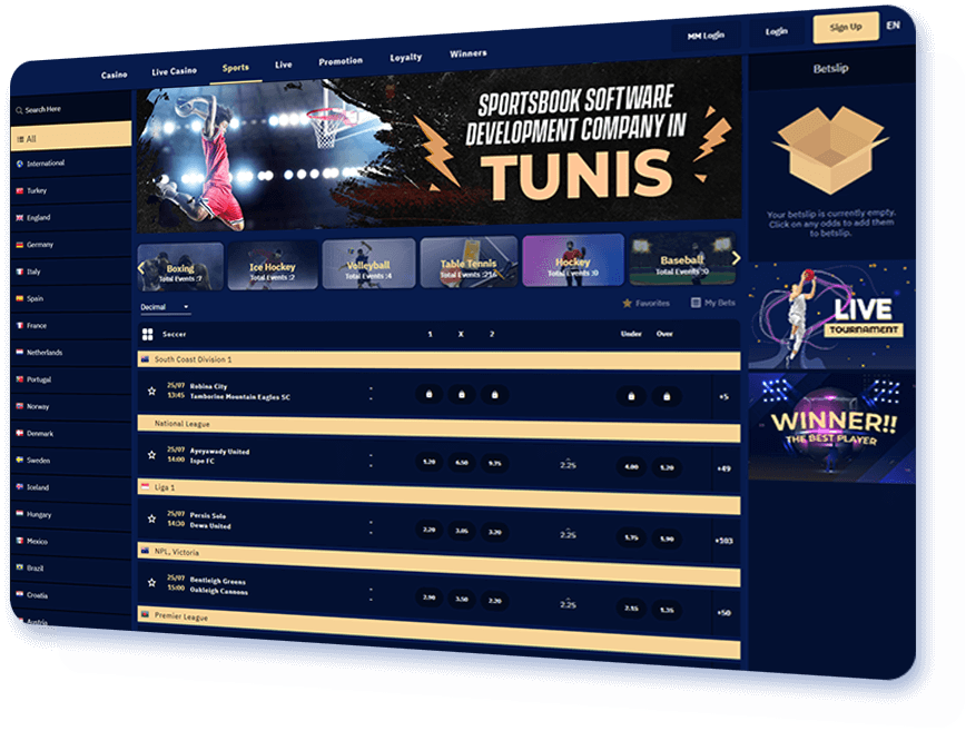 Sportsbook Software Development Company in Tunis