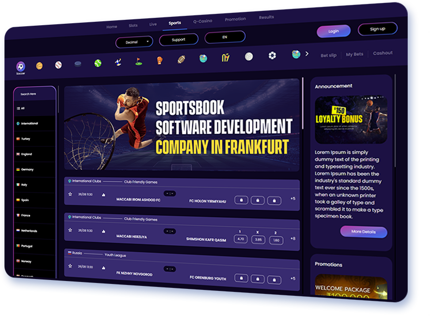 Sportsbook Software Development Company in Frankfurt