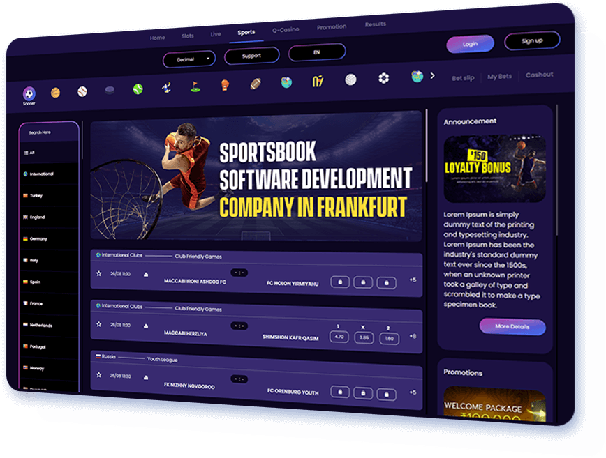 Sportsbook Software Development Company in Frankfurt