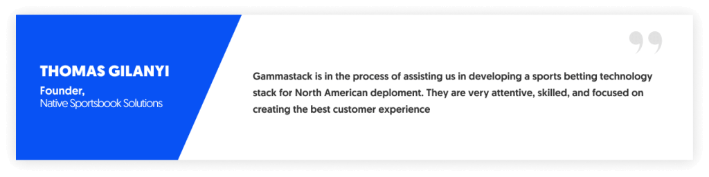 Betting Software Developers - testimonial