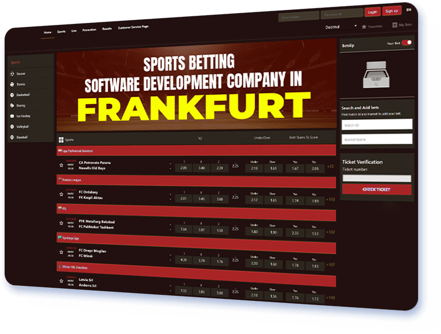 Sports Betting Software Development Company in Frankfurt